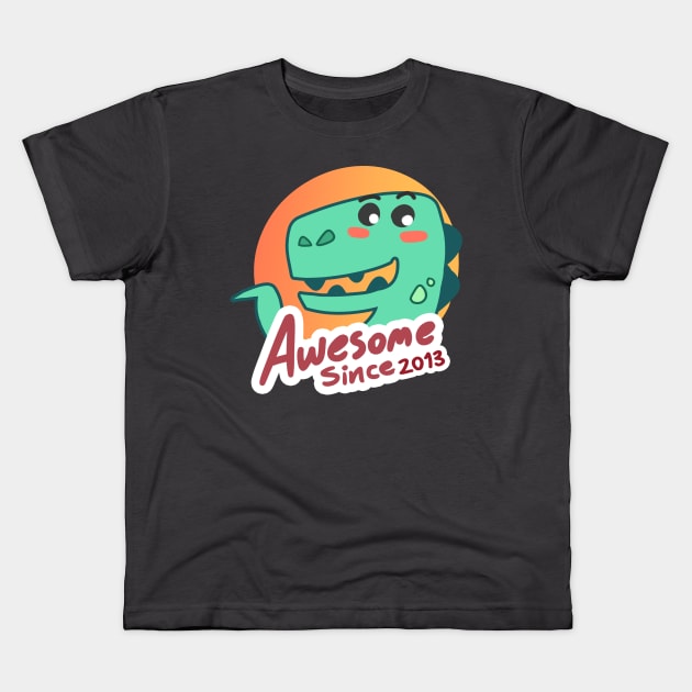 6th Birthday Gift Shirt Dinosaur 6 Year Old Tshirt for Boy Kids T-Shirt by alaadin
